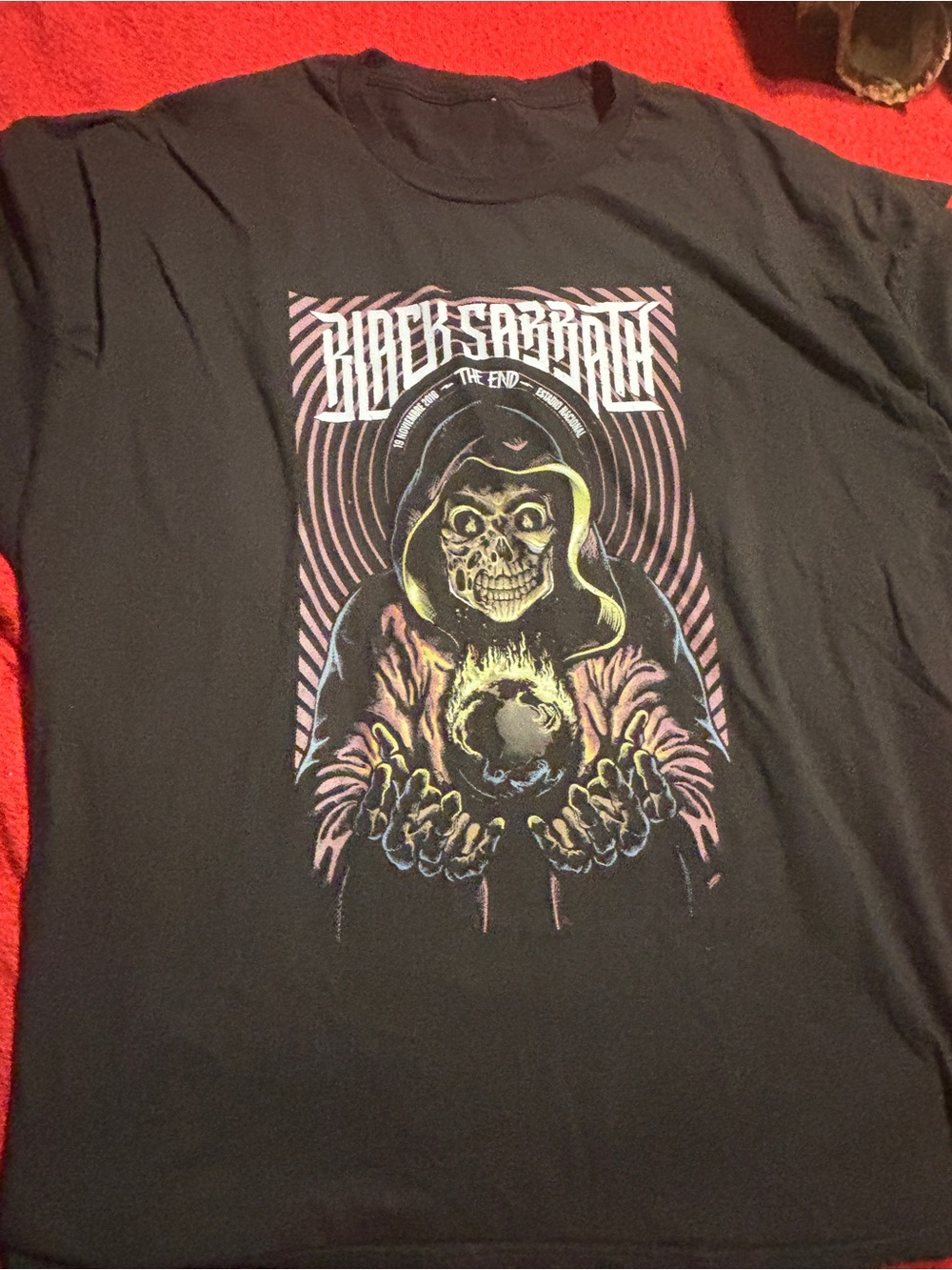 Black Sabath November 19, 2016 The End Skeleton Graphic Tee -size 3X